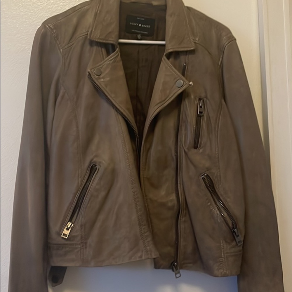 Lucky Brand Leather Moto Jacket